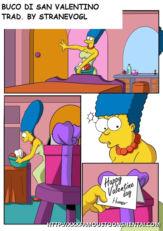 Happy Valentine Day!: For this day Marge got the gift she wanted the most â€“  big hard cock! â€“ Simpsons Cartoon Sex